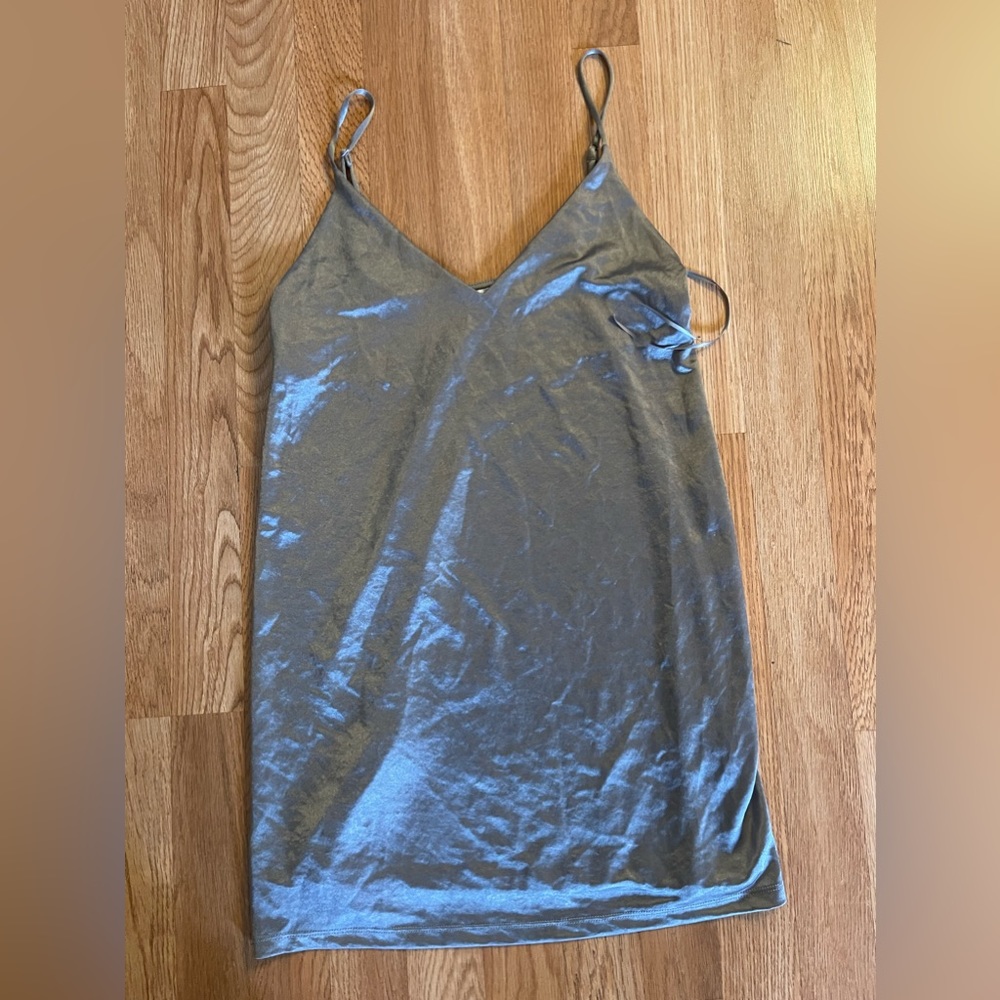 ZARA SILVER SLIP DRESS